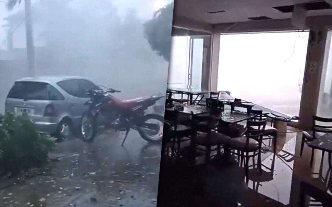 Las imágenes del temporal que arrasó con casas y autos en Córdoba y Santa Fe