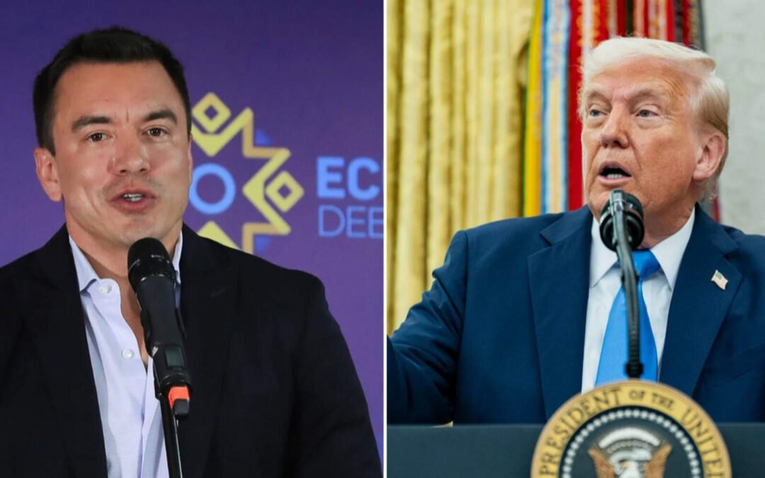 El presidente Noboa impulsó cooperación en seguridad con Donald Trump
