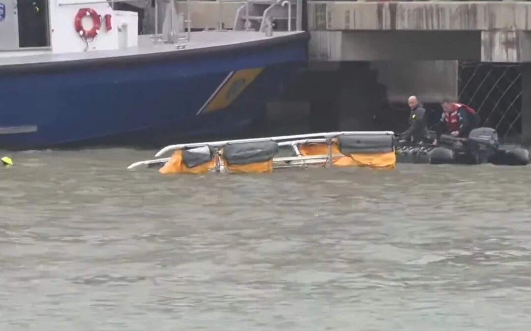 Un helicóptero donde viajaba un importante empresario se estrelló en el Río Hudson