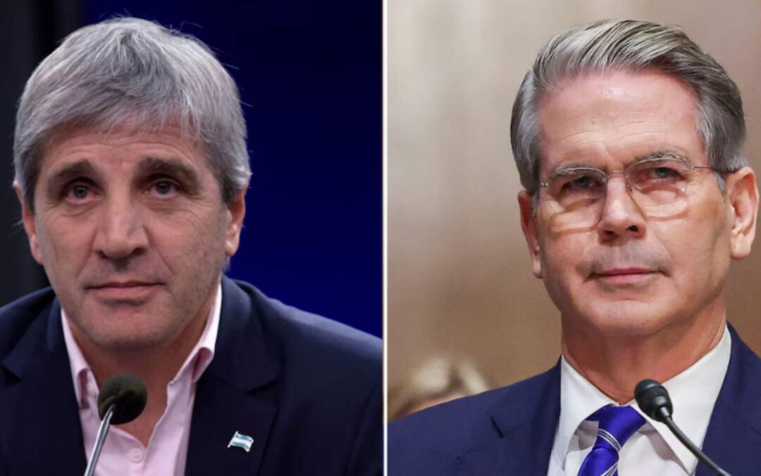 El secretario del Tesoro de EEUU, Scott Bessent, se reunió con el ministro Luis Caputo