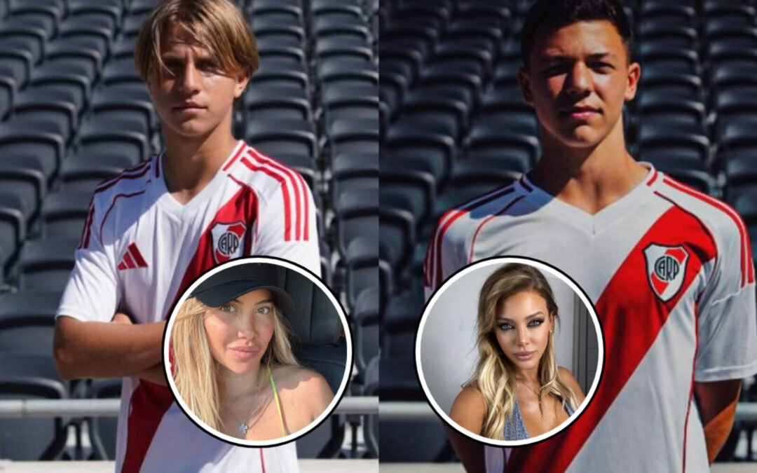 Valentino y Bastian viajaron a Brasil con River: despedida emotiva y festejo especial