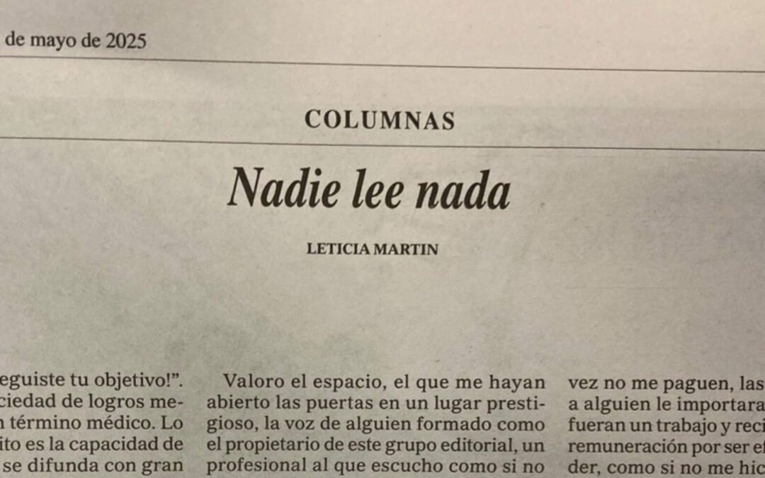 Perfil publicó una columna donde la autora denunció que no cobra hace seis meses