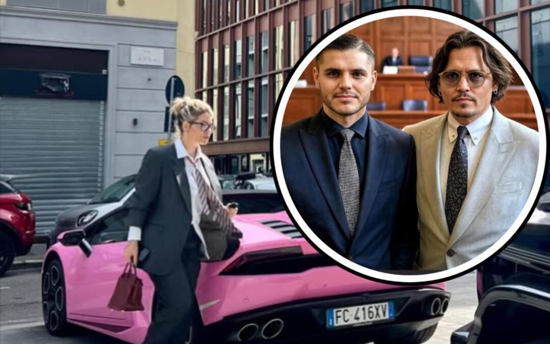 Wanda Nara apareció en Lamborghini rosa en su audiencia de divorcio en Milán