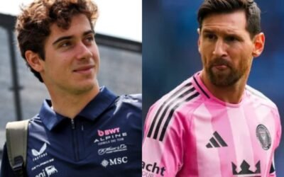 Franco Colapinto le regaló su casco a Lionel Messi y le dedicó un emotivo mensaje