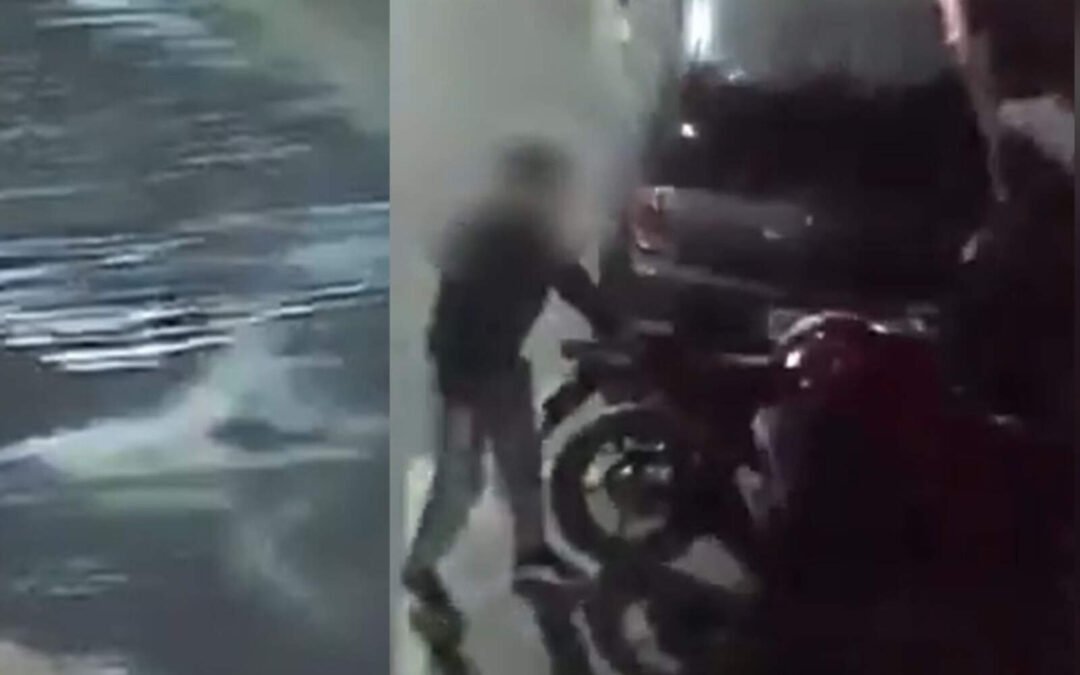 En plena helada, quiso robar, huyó en bici y se tiró al Suquía en Córdoba: el video