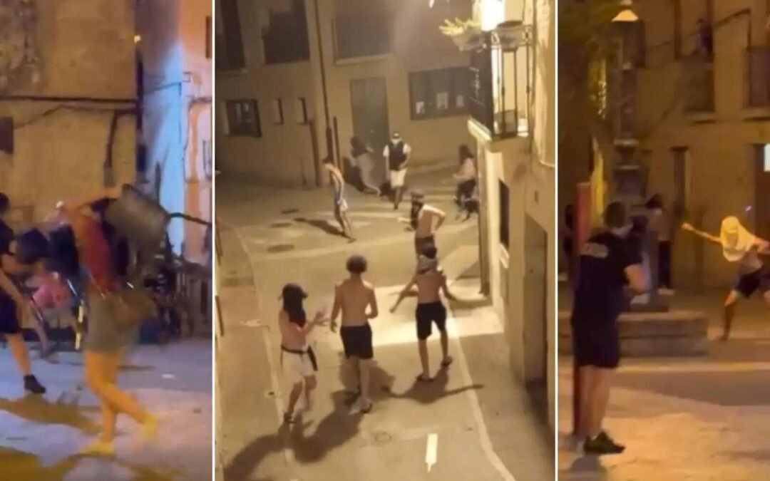 Vecinos se enfrentaron a violentos inmigrantes ilegales en un pueblo español