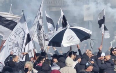 La Policía secuestró banderas y carteles antisemitas a la barra de All Boys