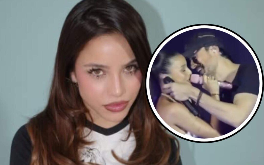El gesto de Emilia Mernes tras el beso en vivo de Enrique Iglesias