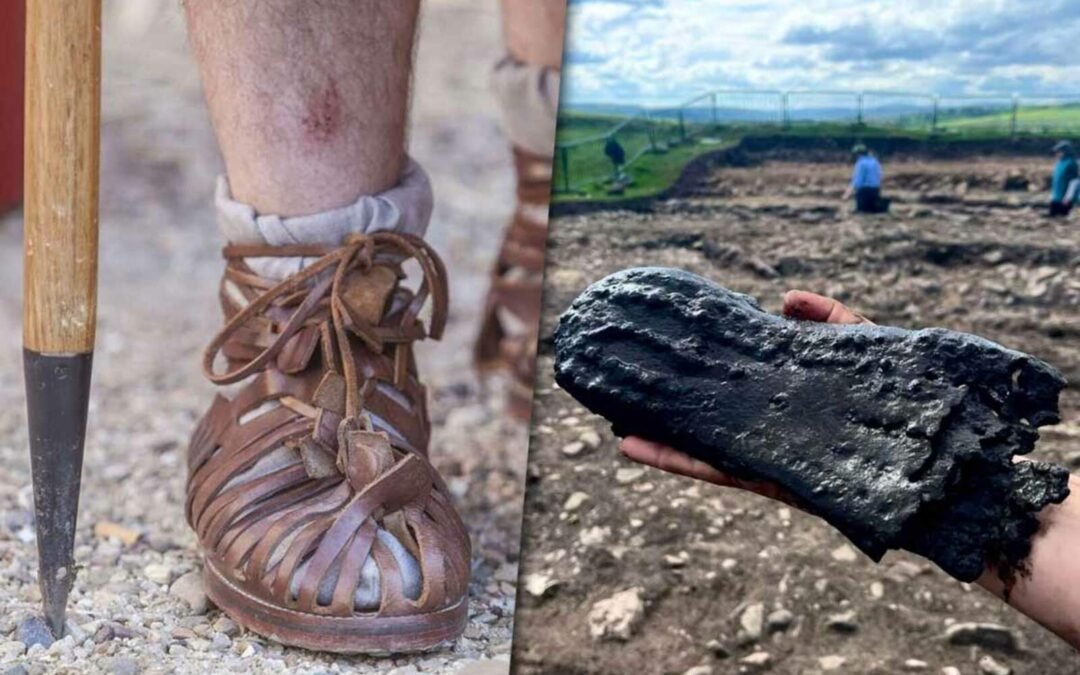 Hallazgo impactante en un fuerte romano: zapatos gigantes desconciertan a arqueólogos