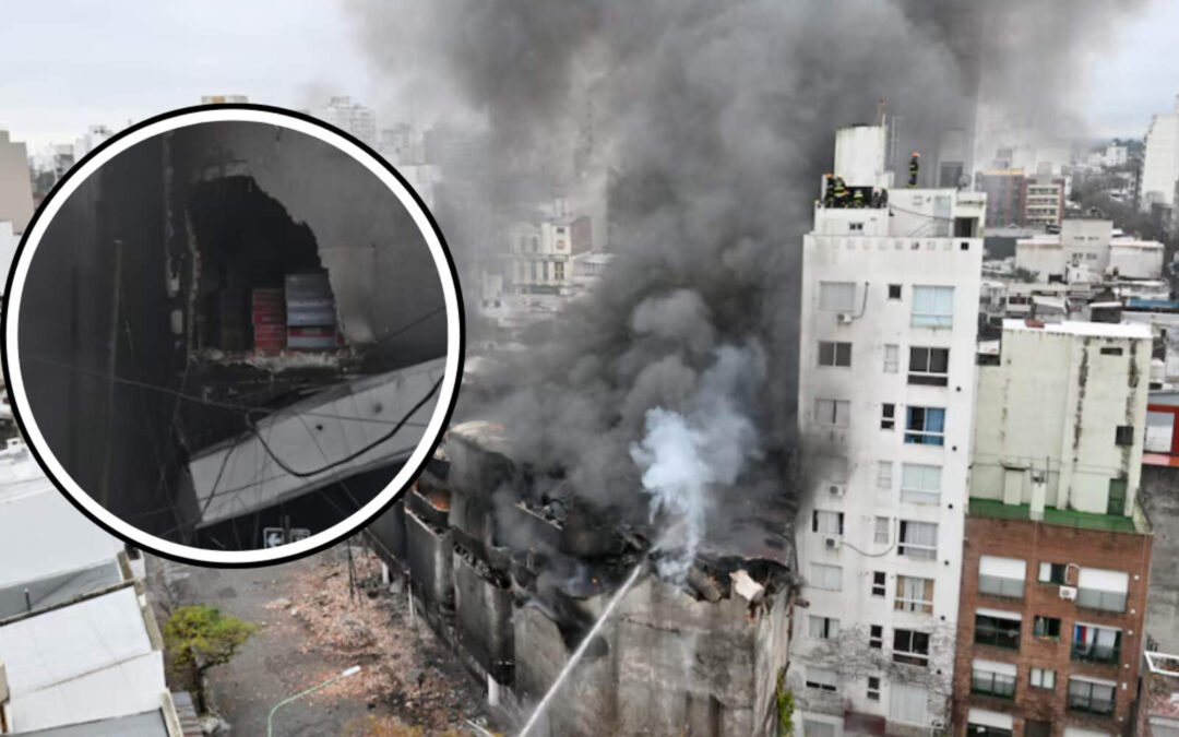 Incendio devastador en La Plata: se derrumbó un depósito de electrodomésticos