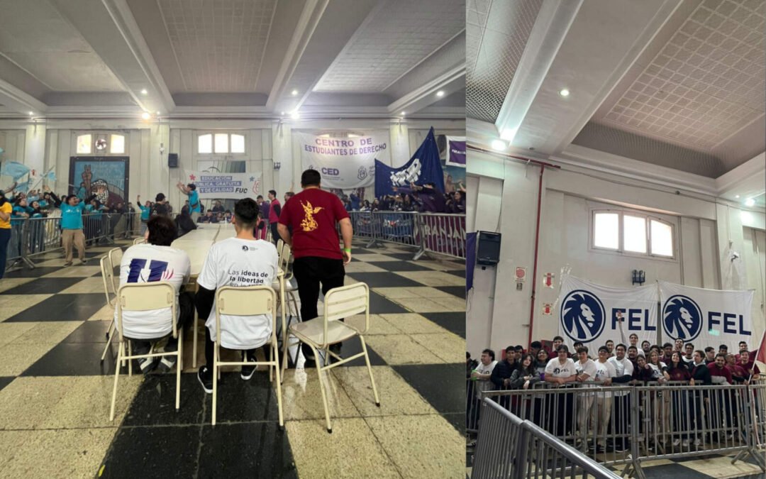 Córdoba: FEL se presentó por primera vez en la FUC y llevó las ideas de Milei a la UNC