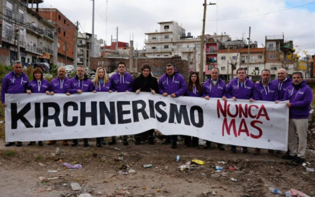 Milei lanzó la campaña en La Matanza con el lema ‘Kirchnerismo nunca más’
