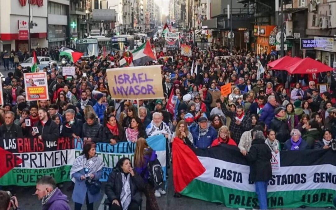 Marcha de zurdos antidemocráticos contra la esperada visita de Netanyahu a Argentina