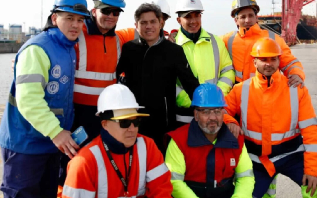 Polémica por la opaca obra portuaria que Axel Kicillof inauguró en Dock Sud