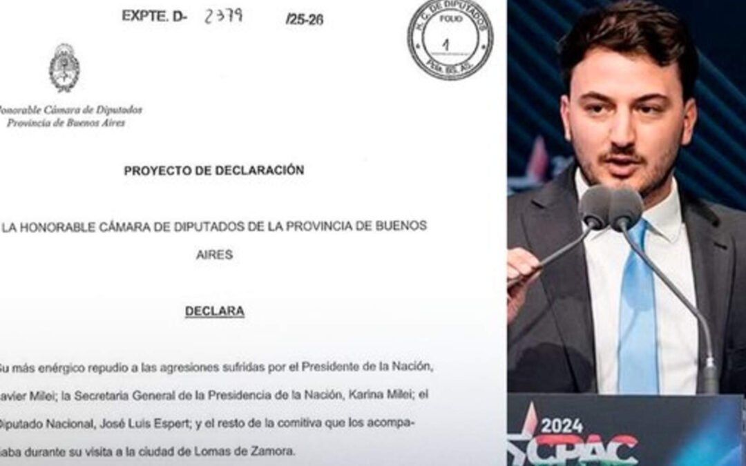 Agustín Romo presentó un proyecto para que los diputados repudien el ataque K a Milei