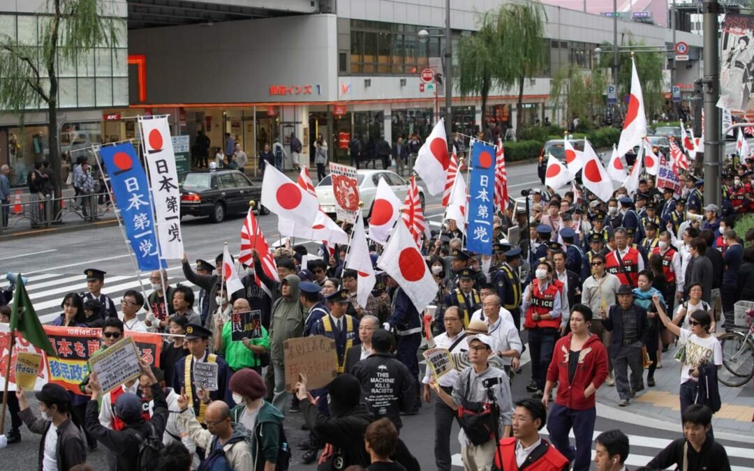 Japoneses protestan masivamente contra la inmigración africana