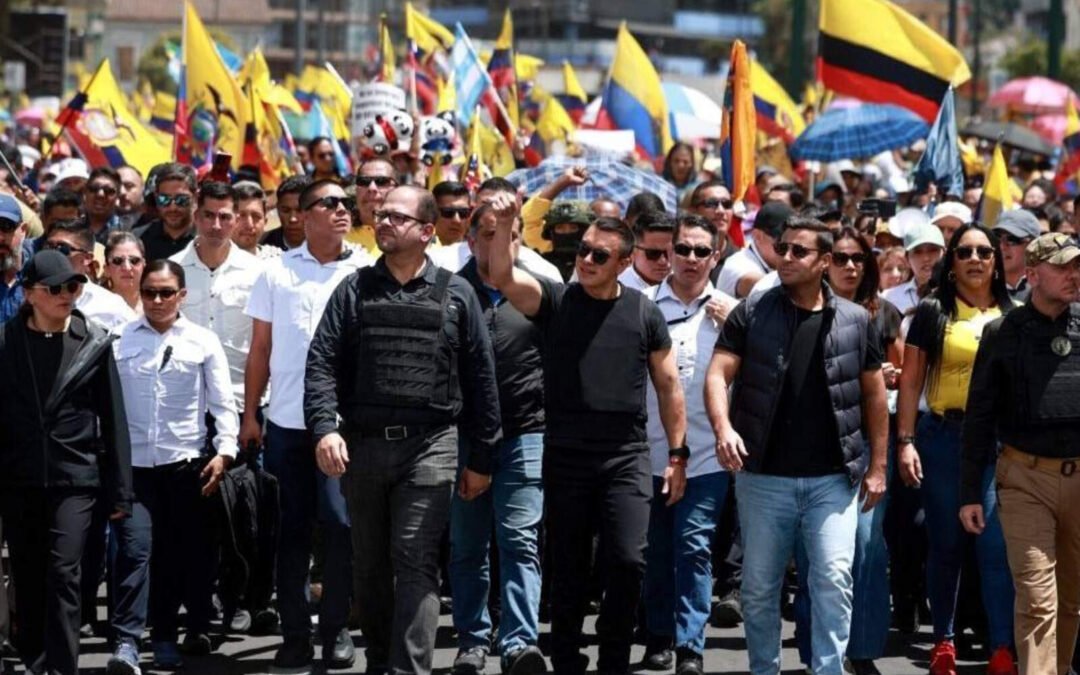 Noboa convoca a una nueva marcha en Guayaquil por la paz y la justicia