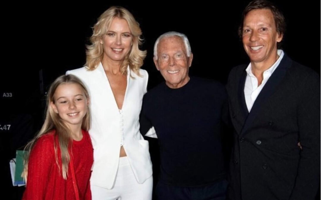 Valeria Mazza fue una de las invitadas de honor al velorio de Giorgio Armani en Milán