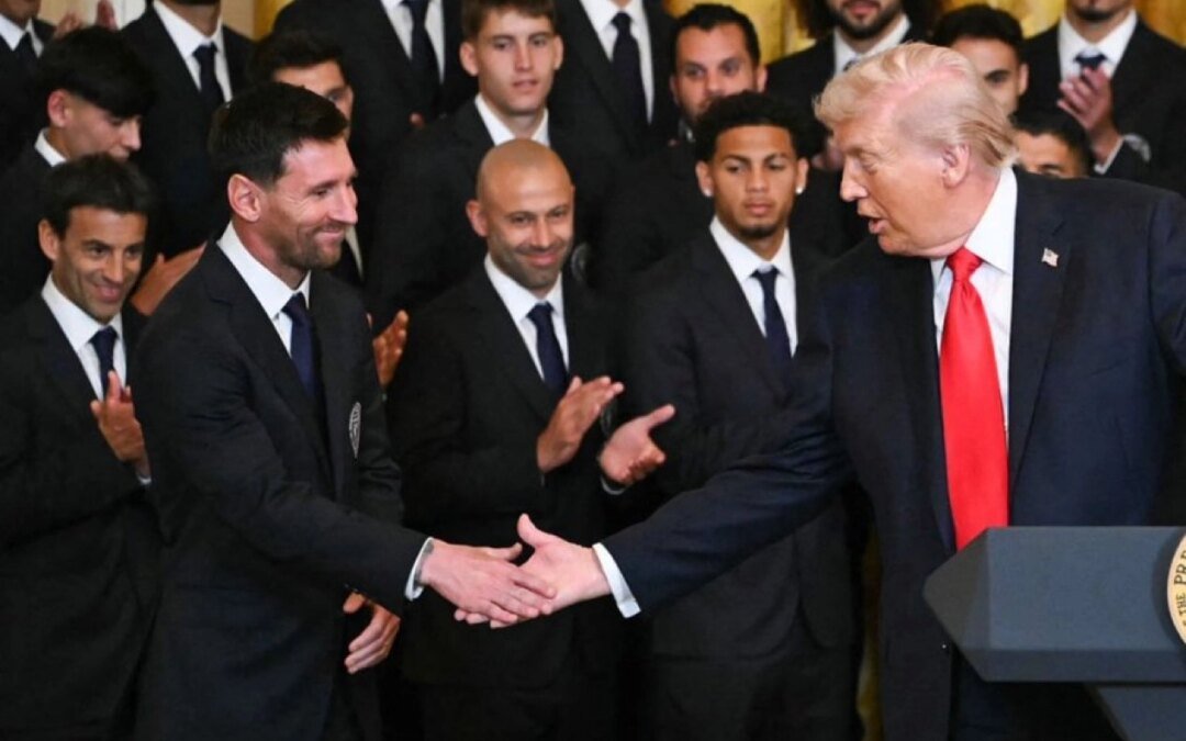 La foto del momento: Donald Trump recibió a Lionel Messi y el plantel del Inter Miami en la Casa Blanca
