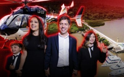 Axel Kicillof usa un helicóptero estatal para viajes personales y familiares