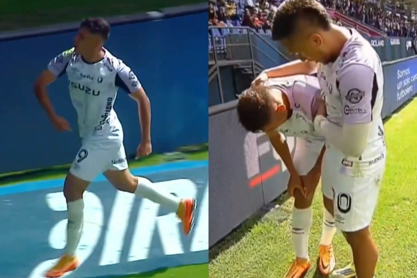 Insólito: un jugador argentino marcó su primer con su club y se rompió los ligamentos en el festejo