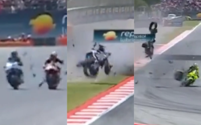 Impactante accidente en la MotoGP: Álex Márquez no pudo esquivar a un rival y salió despedido de su moto