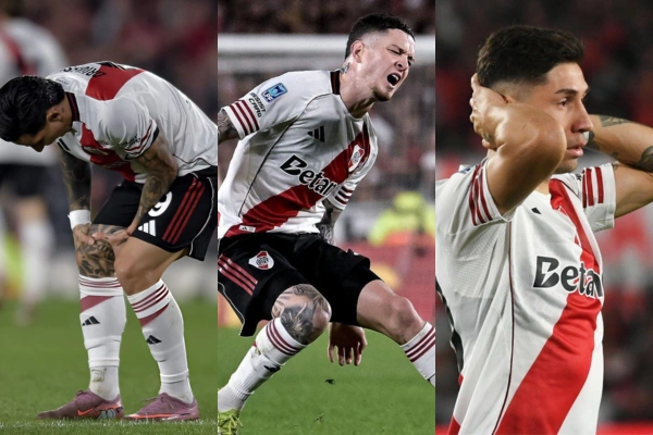 malas-noticias-para-river:-se-confirmaron-las-lesiones-de-sebastian-driussi,-anibal-moreno-y-gonzalo-montiel