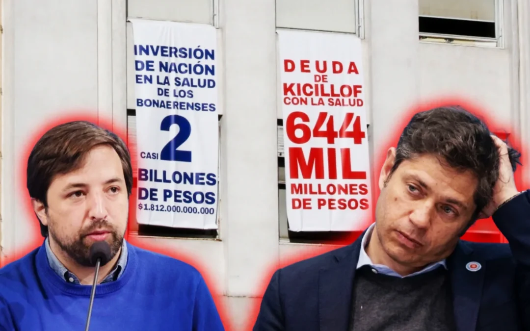 carteles-en-el-ministerio-de-salud-exponen-la-millonaria-deuda-de-kicillof-con-la-salud-publica