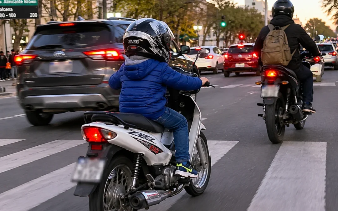 indignacion-en-santa-fe:-filmaron-a-un-nene-manejando-una-moto-en-plena-avenida-durante-el-feriado